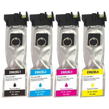 

Compatible Ink Cartridge Replacement for EPSON T902 T902XL Compatible with Epson WF-C5210 WF-C5290, WFC5710 (1B+1C+1M+1Y) 4 Pack