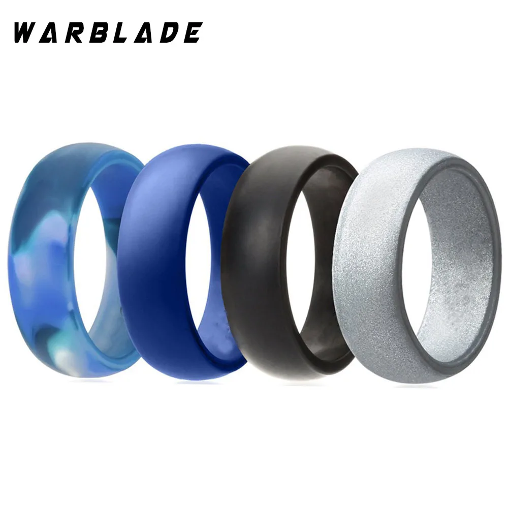 Warblade 8 Millimetri 100% Food Grade Fda Anello Di Silicone Ipoallergenico Crossfit Flessibile Del Silicone Anelli Di Barretta Per Le Donne Degli Uom