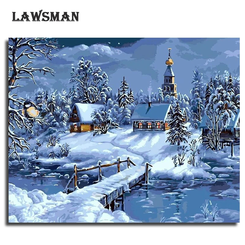 LAWSMAN framelsee diy картина маслом по номеру расписанную холст для живописи Главная