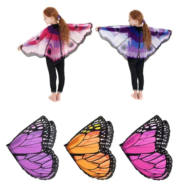Сказочный карнавальный костюм принцессы бабочка крыло шаль накидка-палантин дети мальчики девочки шарф обертывание аксессуары