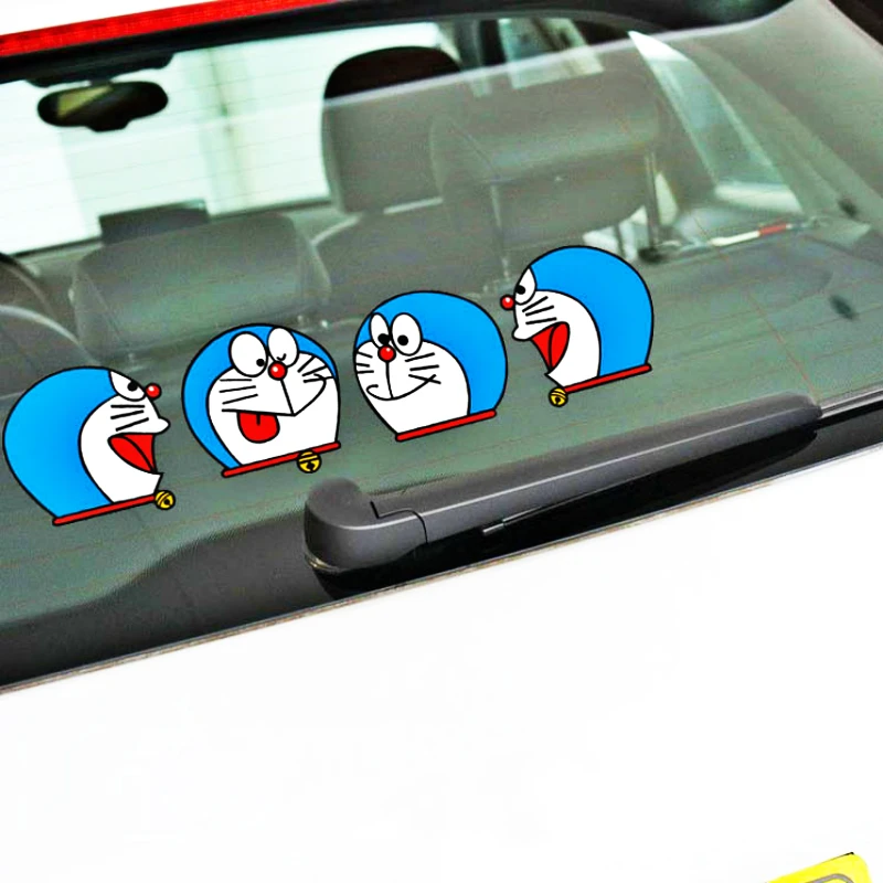 

Aliauto Funny Cartoon Car Sticker Cute Doraemon Decal Decoration for Hyundai Accent I30 I35 Santa Fe Solaris Elantra Parts