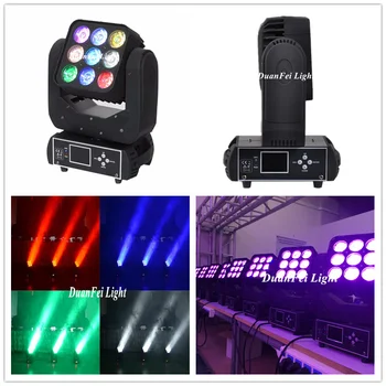 

6lot DJ Equipment 9x12W LED Matrix DMX512 Beam Moving Head RGBW Pixel LED Moving Head Beam Light
