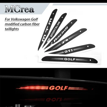 

MCrea Auto Car Styling Black Carbon Fiber High Brake Light Stickers For VW Volkswagen GOLF 6 7 MK6 MK7 POLO Tiguan Accessories