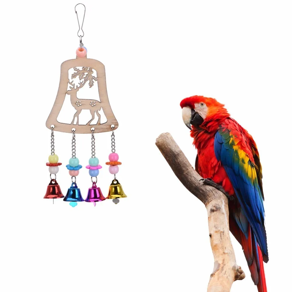 Buy Bird toys Parrot Chew Toy Wood Elk Shaped Pet Bird
