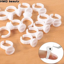 Anneaux de colle jetables pour extensions de cils, 100 pièces, porte-colle, conteneur de colle, Pigment de tatouage, vente en gros