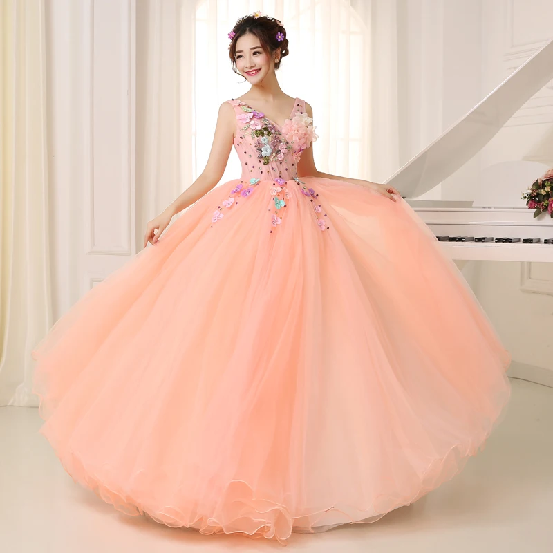 spesifikasi Cahaya bunga jeruk oball gaun venice gaun abad pertengahan Renaissancequeen gaun cosplay Victoria bola gaun Belle