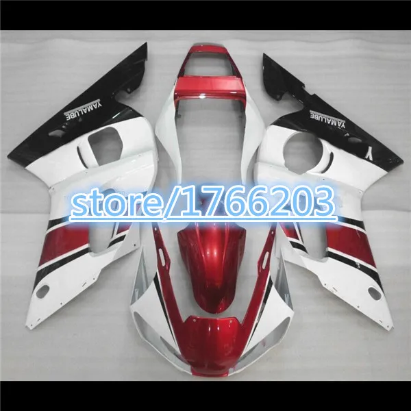 Комплекты обтекателей для YZFR6 1998 1999 2000 2001 2002 обтекатели красный белый YZF R6 98-02 YZF1000