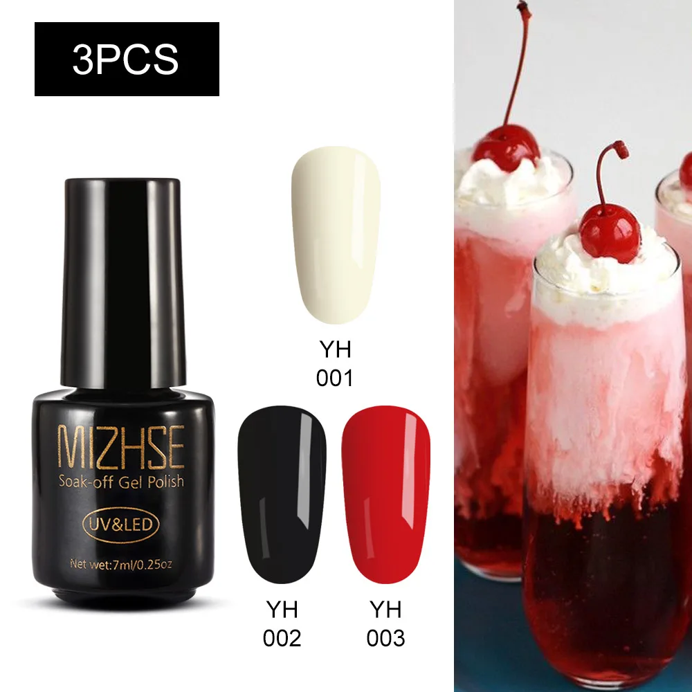 MC-3GELS-01 Набор гель-лака для ногтей MIZHSE, 3 шт., для маникюра, УФ-Гель-лак, светодиодный, профессиональный, все для лака, инструменты для маникюра, набор для салона - Цвет: MC-3GELS-01