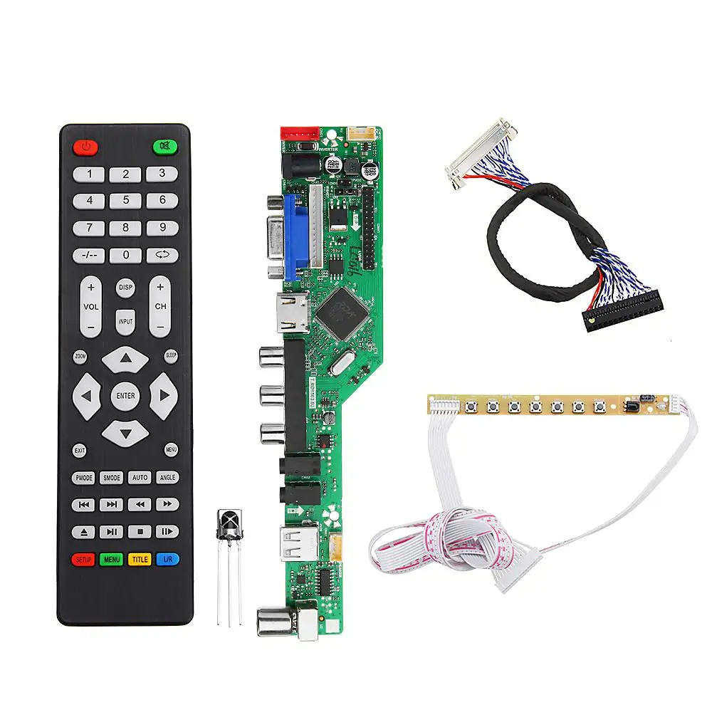

NEW T.RD8503.03 Universal LED TV Controller LCD Driver Board TV/PC/VGA/HDMI/USB 2ch 8bit 30pins