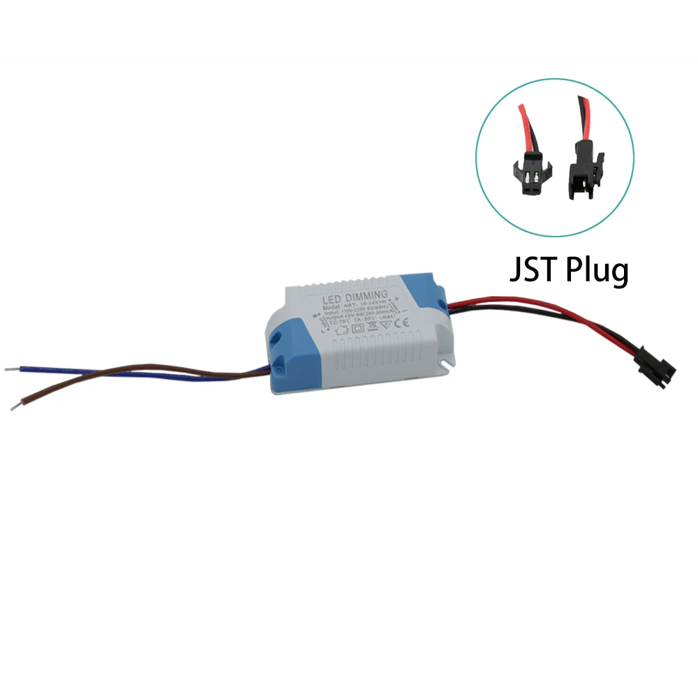 JST Plug Ruihuite 5 шт./лот dimmable драйвер AC110V-220V DC 45 В-84 В 300ma 15 Вт 16 Вт 17 Вт 18 Вт 19 Вт 20 Вт 22 Вт 23 Вт 24 Вт Питание для Светодиодная лампа - Цвет: JST Plug