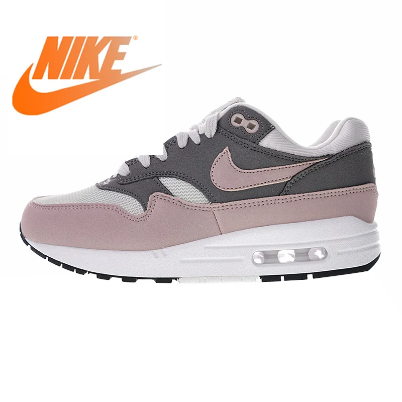

Original Authentic Nike Air Max 1 Women's Running Shoes Pink Red Shock-absorbing Non-slip Wear Resistant Breathable 319986