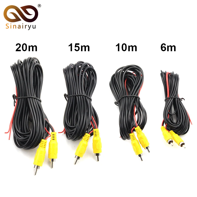 Кабель RCA для камеры заднего вида 6 метров м 10 15 20 м|cable rear view camera|cable forrear camera |