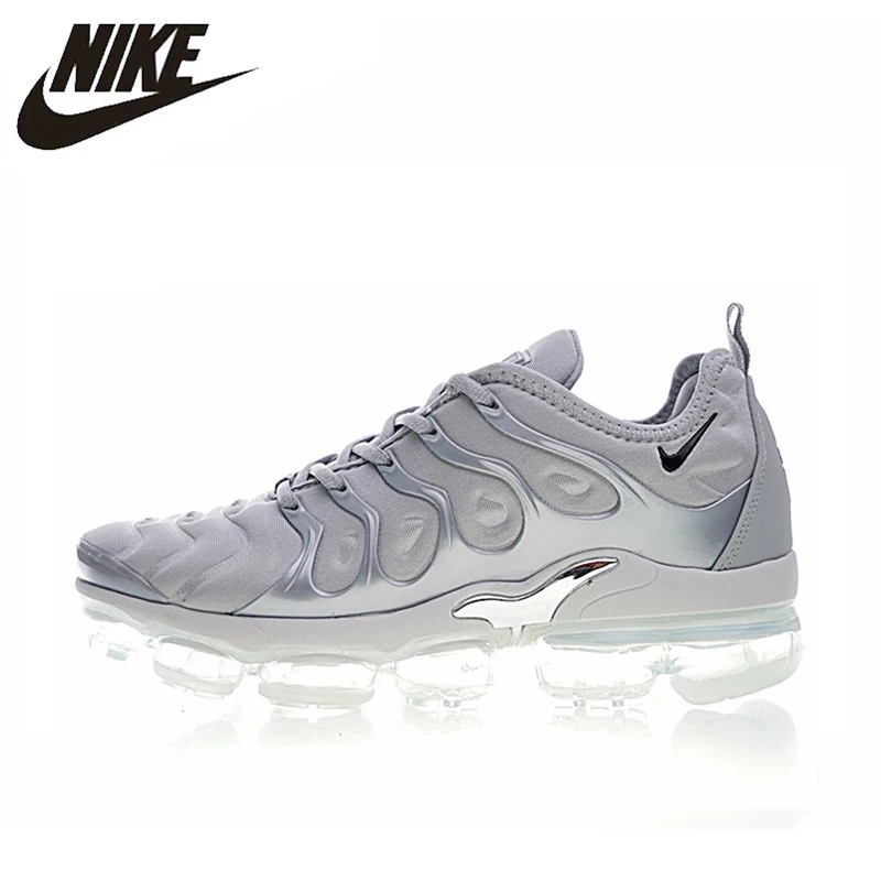 

NIKE AIR VAPORMAX PLUS Men's Running Shoes, Outdoor Non-slip Sneakers Shoes, Light Grey, Wear-resistant Breathable 924453 005