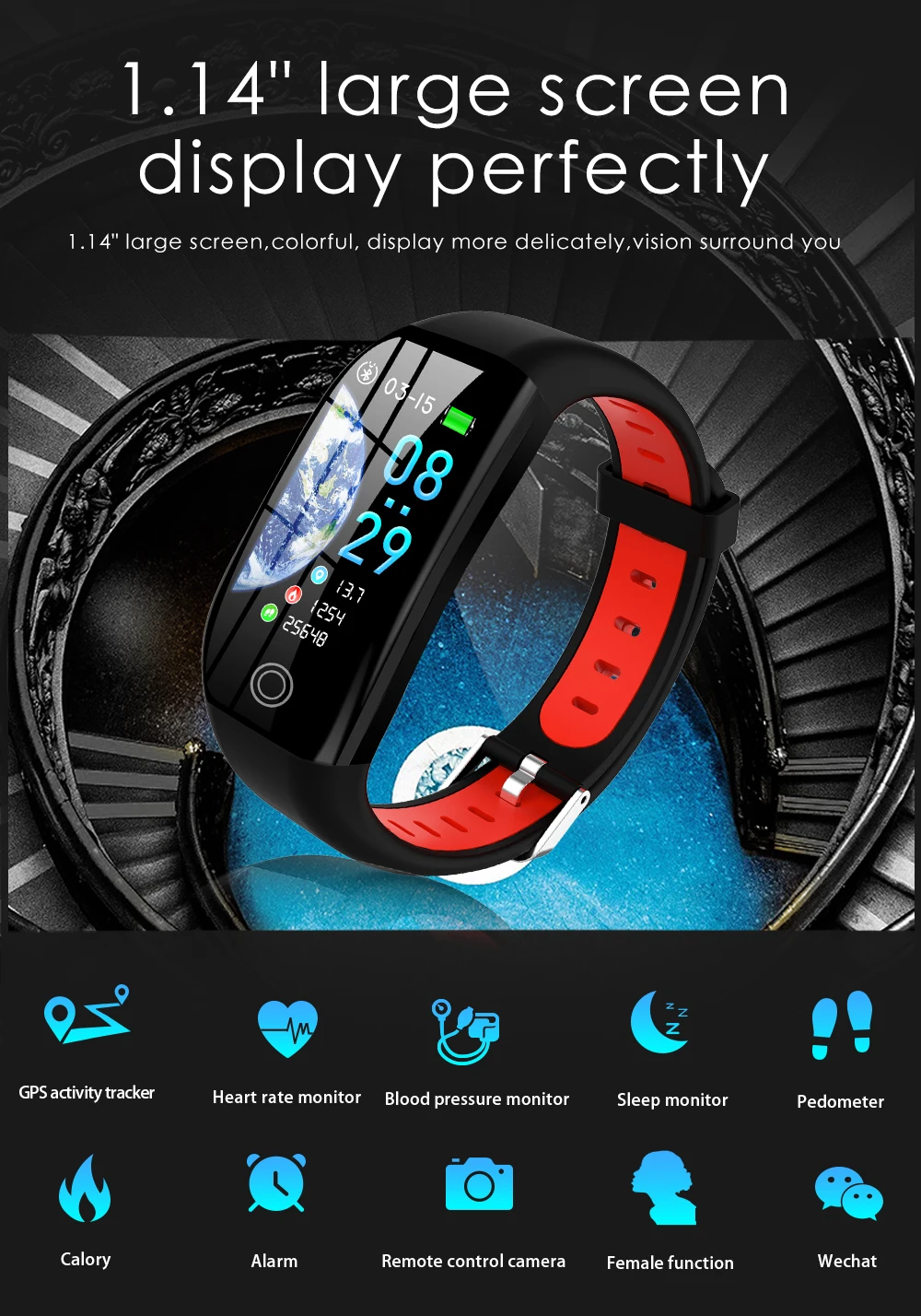 Умный Фитнес-браслет, пульсометр, трекер активности, браслет для здоровья, шагомер, Smartband, мужские и женские часы для Android IOS