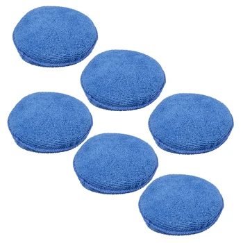 

CITALL 6pcs Universal Blue Microfibre Foam Sponge Car Polish Wax Applicator Cleaning Detailing Pads Accessories