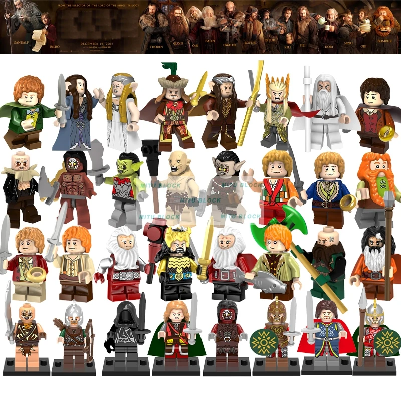 

Legoinglys Lord Of The Rings Action Figures Gandalf Balin Building Blocks Elrond Bilbo Arwen Frodo Legoings The Hobbits Toys