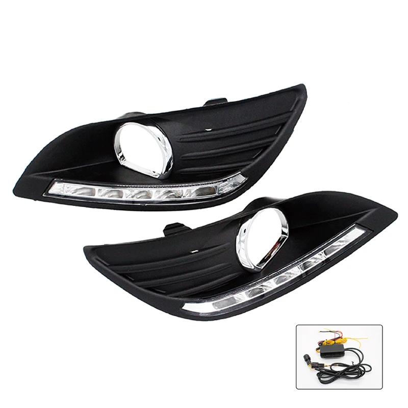 2pcs/set Waterproof Led Daytime Running Lights Drl For Ford Focus Sedan