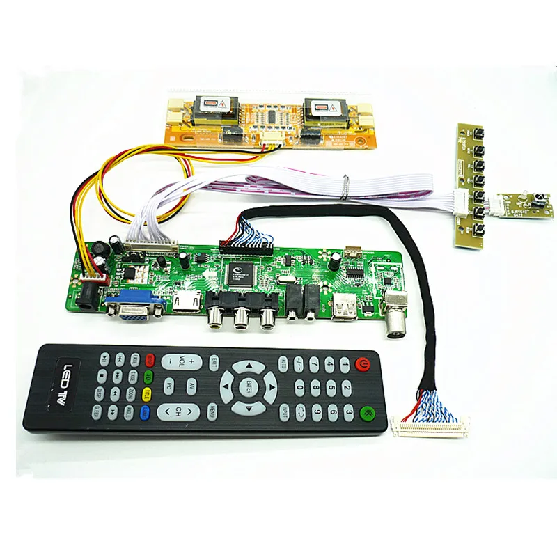 Универсальная плата драйвера контроллера интерфейса V56 LCD TV/HDMI/VGA/USB/AV для