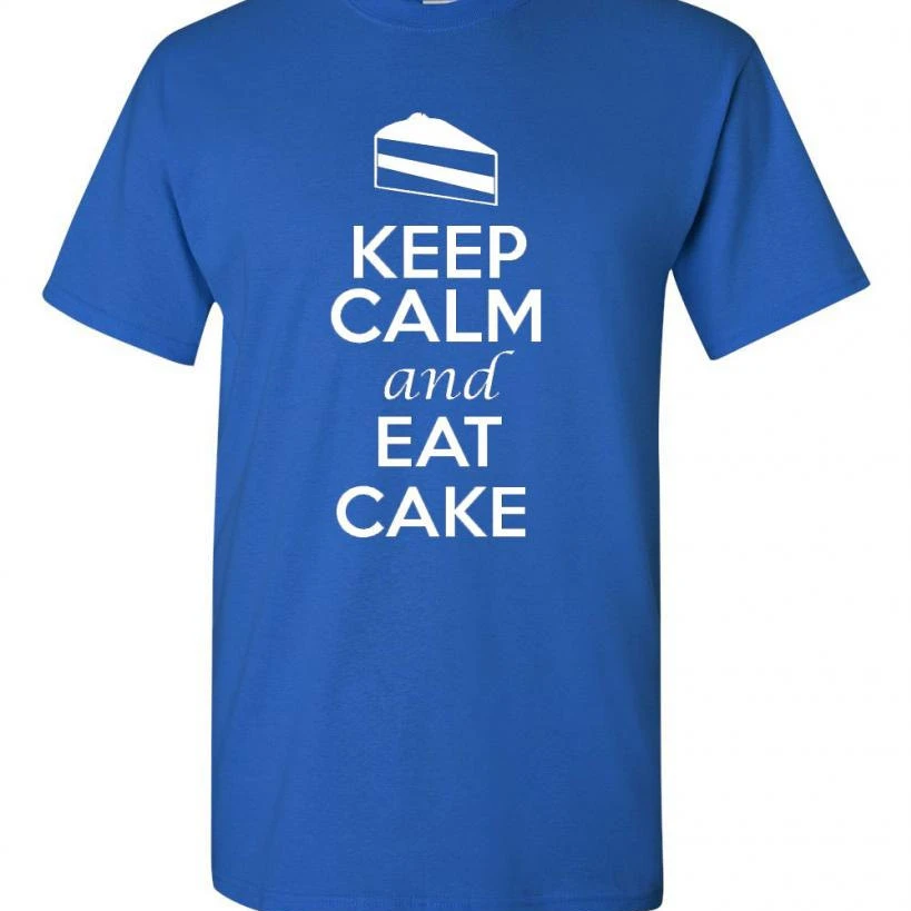 Keep Calm and Eat Cake Adult Novelty T-Shirt Tee (4)