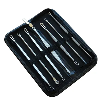 

OUTTOP 2019 Hot selling 7Pcs/1set Blackhead Whitehead Facial Acne Spot Pimple Remover Extractor Tool Kit Professional Feb1