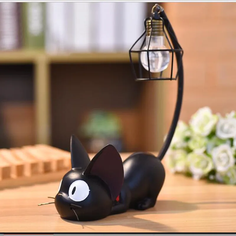 Zakka Mini милый черный светильник ночник настольная Смола миниатюры украшения дома