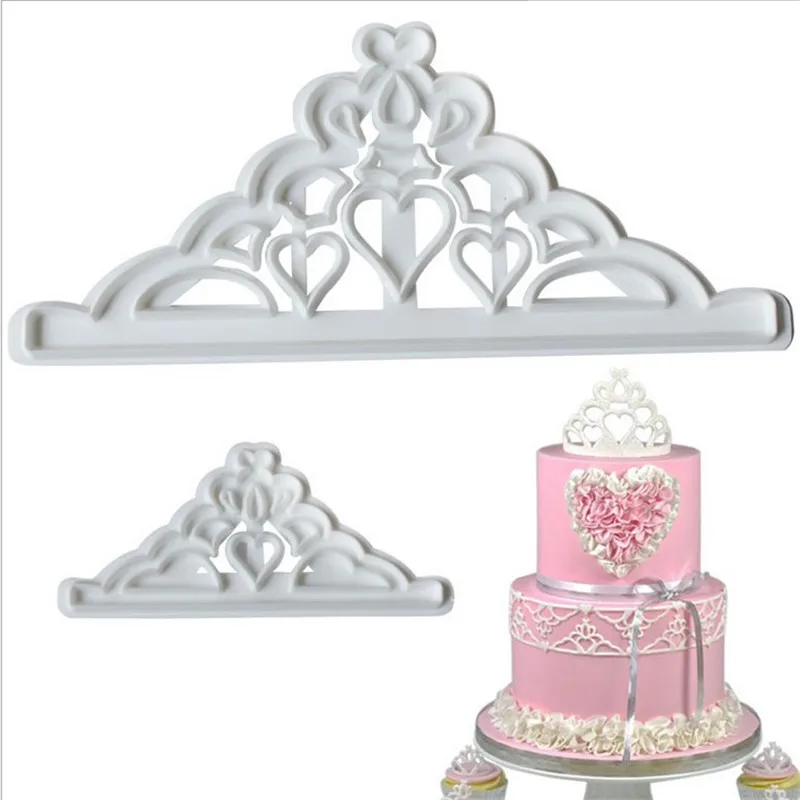

TTLIFE 2Pcs Creative Crown Shaped Cake Molds Fondant Biscuit Cookie Cutter Chocolate Dessert Decorator Baking Tools
