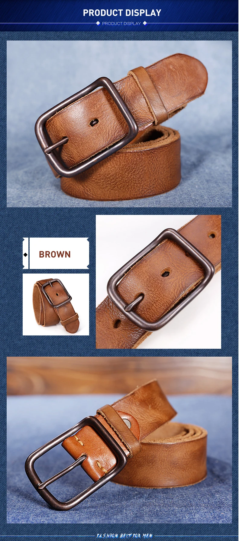5 genuine leather belt