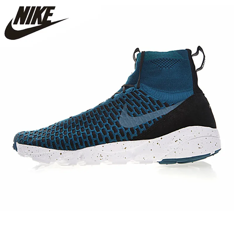 

NIKE AIR FOOTSCAPE MAGISTA FLYKNIT FC Men's Running Shoes ,Gray/Dark Blue, Breathable Wrapping Balance 816560 005 830600 300