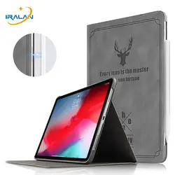 Олень шаблон из искусственной кожи Смарт флип-чехол для Apple iPad Pro 11 2018 планшетный ПК чехол для нового iPad Pro 11 дюймов + пленка экрана