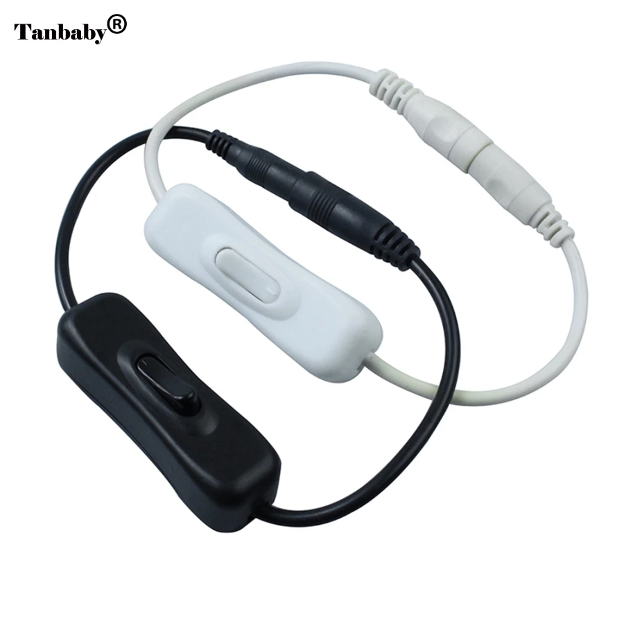 

5.5*2.1mm 30cm DC Female Male Power Cable Connector Plug adaptor In Line On Off Switch Jack Wire For CCTV LED Strip Light @