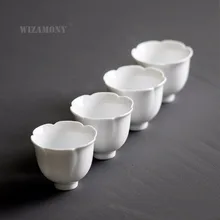 WIZAMONY посуда для напитков чайная чашка чайный сервиз Белый Керамический Китайский кунг-фу Celadon цветок чайная чашка из фарфора Celadon шляпа чаша