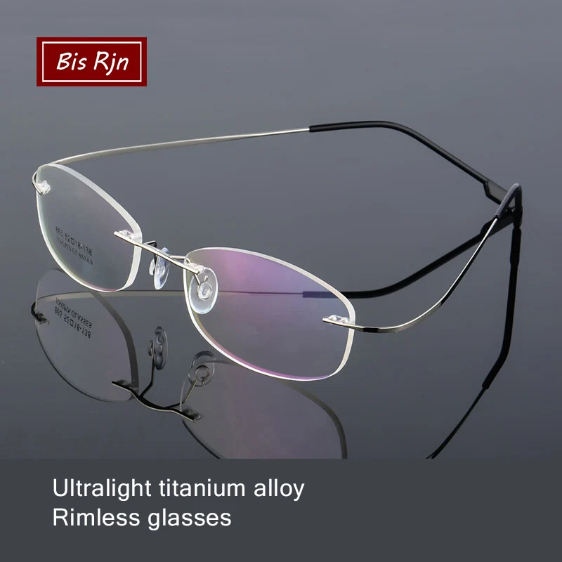 

Lightweight Rimless Glasses Women Men Memory Titanium Eyeglasses oval Myopia Optical Glasses Frames Spectacle Z865