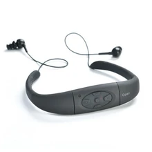 Водонепроницаемые спортивные MP3 музыкальный плеер шейные стерео наушники влагостойкие аудио наушники с FM Дайвинг Плавание 8 Гб