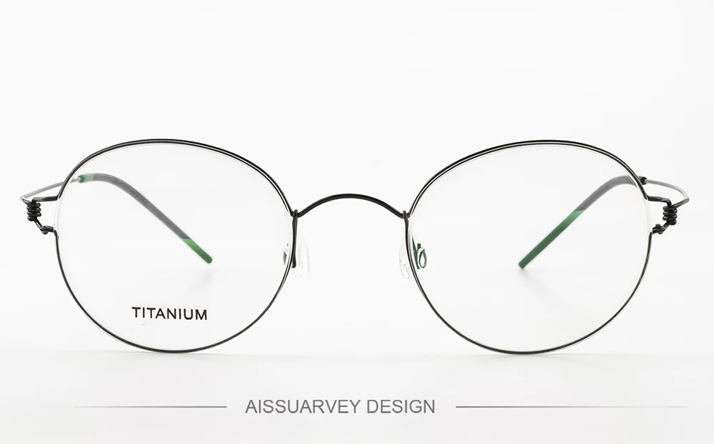 Титановые круглые винтажные оптические оправы для очков, фирменный дизайн, высокое качество, очки для женщин и мужчин, Безвинтовые очки по рецепту