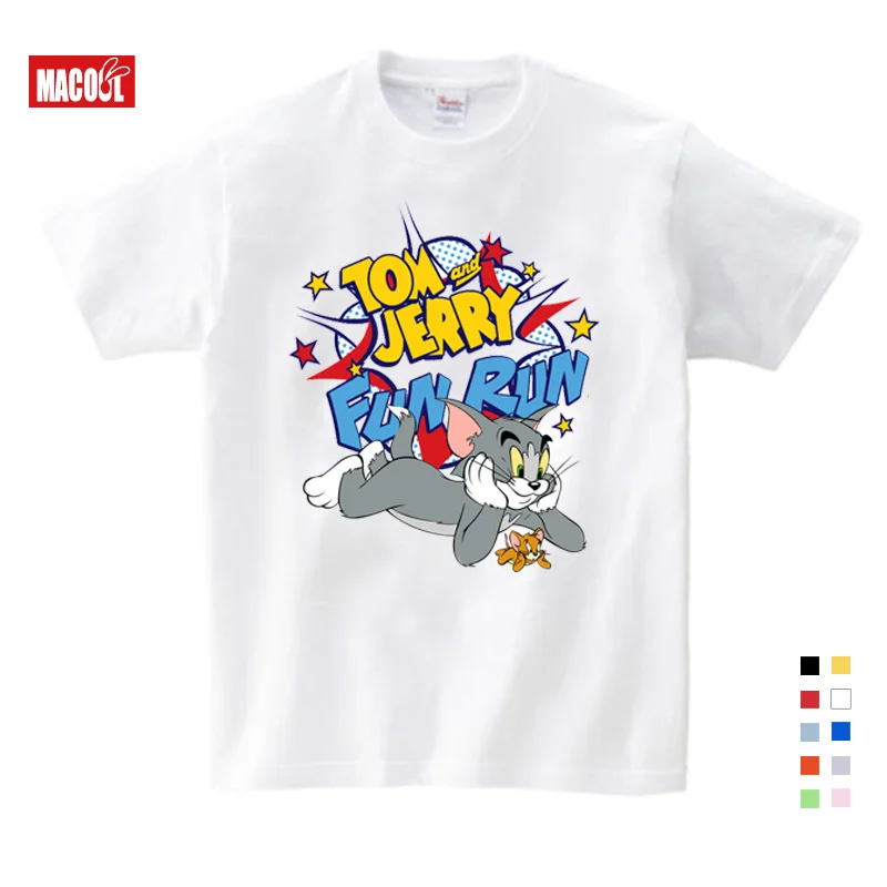 

Cartoon 3D Cat Mouse T-shirt for Kids Summer Short Sleeve Tee Tops Clothes Children Clothing Mouse Cat Printing Boy Girls TShirt
