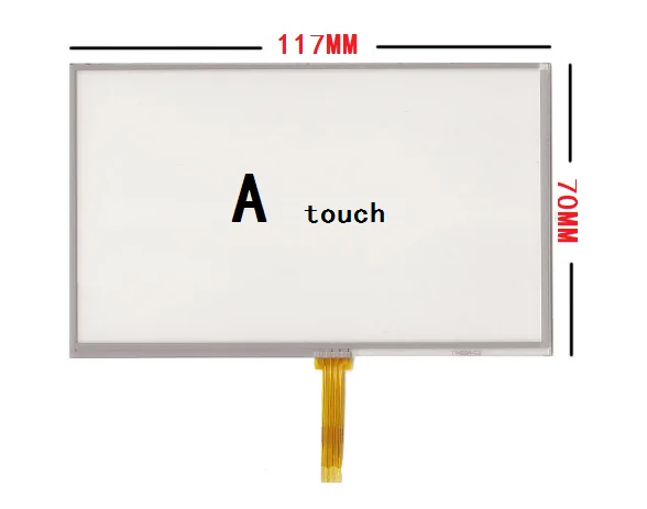 

2pcs/lot 5 Inch Touch Screen 117*70 for e Luhang GPS navigator MP4/MP5 handwriting screen at050tn33 V.1 at050tn34