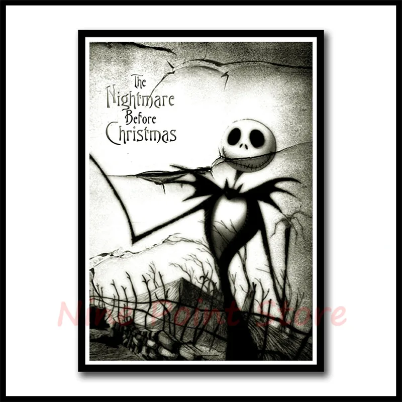 Кошмар перед Рождеством мелованная бумага плакат настенные художественные картины Домашний Декор Гостиная Хэллоуин HD Печатный Бескаркасный - Цвет: Тёмно-синий