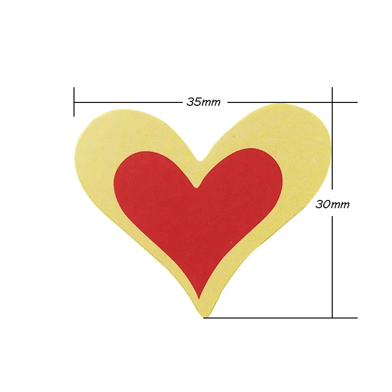 90 шт./лот Kawaii Stikers красный романтичная, в форме сердца Kraft бумага печать стикеры для ручной работы продукты подарок на Новый год посылка Label