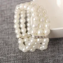 New Japan and South Korea three pearl blitz multi - layer elastic bracelet wholesale New Japan and South Korea three pearl blitz multi - layer elastic bracelet wholesale