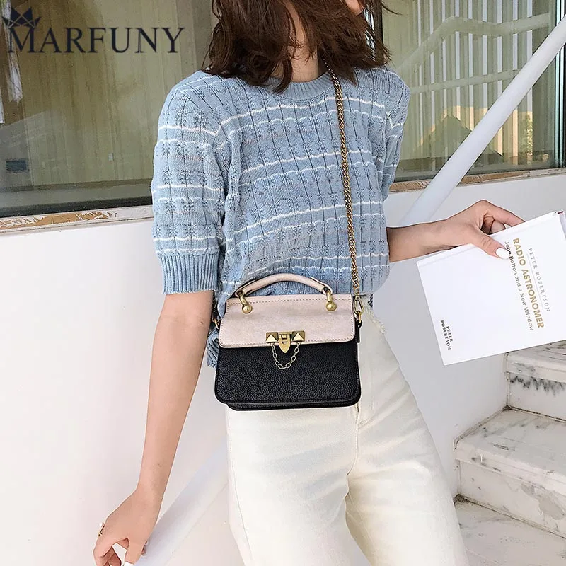 

2019 New Fashion Crossbody Bags Hit Color Shoulder Bag For Women Large Capacity Women Handbag High Quality Designer Chain Bag