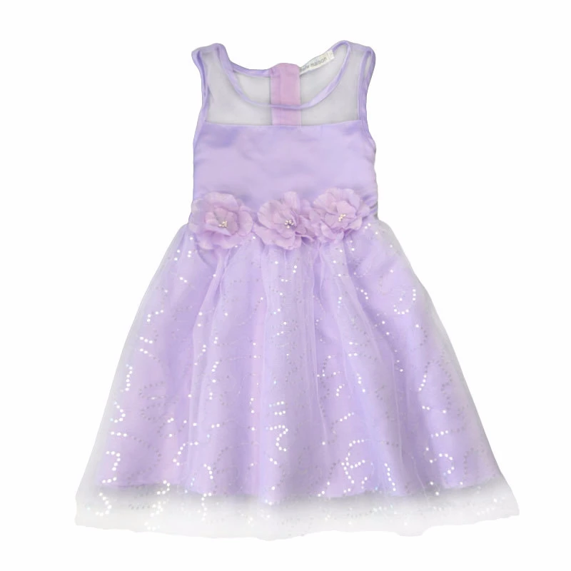 Милая Новая модная детская одежда в Корейском стиле летнее платье без рукавов платье-майка в полоску для девочек - Цвет: purple 200152
