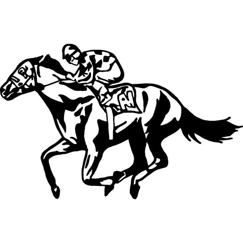 Leaping Horse Vinyl Decal Sticker Horse Ranch Jockey Saddle Equestrian Cowgirl