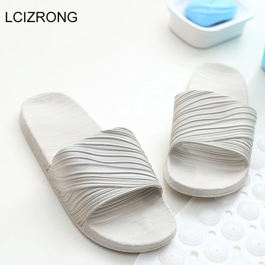 

LCIZRONG Women's Slippers Bathroom 36-45 Plus Size Couple Men Ladies Beach Slipper Indoor 7 Colors Solid Slippers