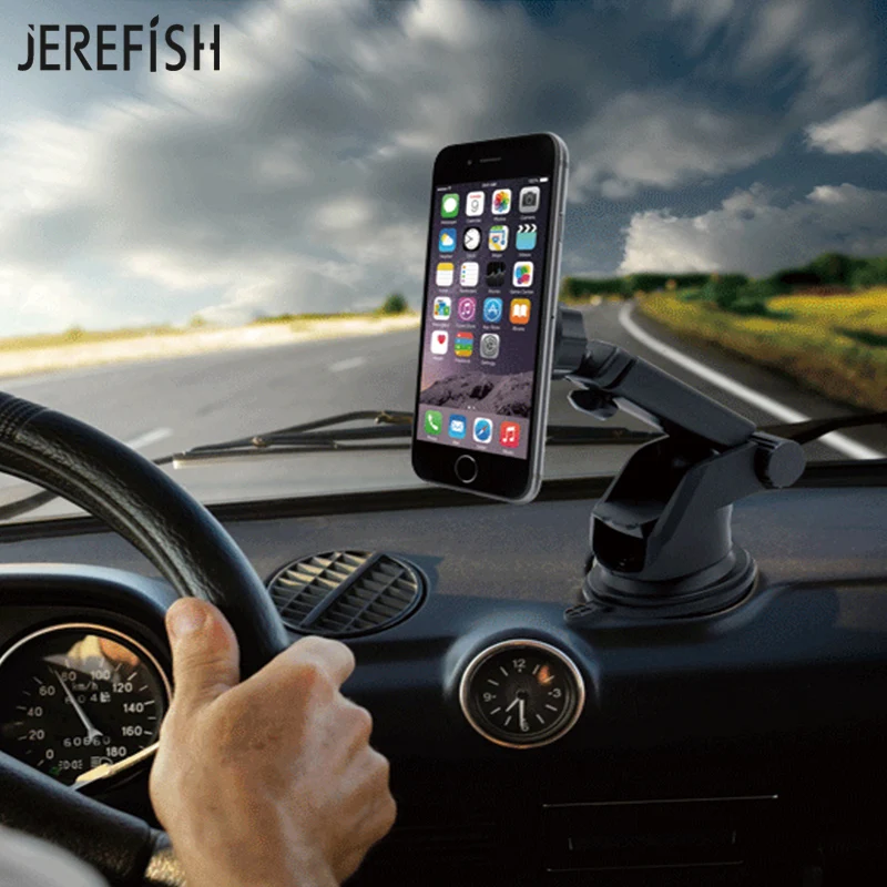 JEREFISH Магнитный приборной панели автомобиля крепление лобового стекла держатель телефона Car Kit магнит Поддержка для iPad и iPhone 7 8 Plus X samsung телефоны