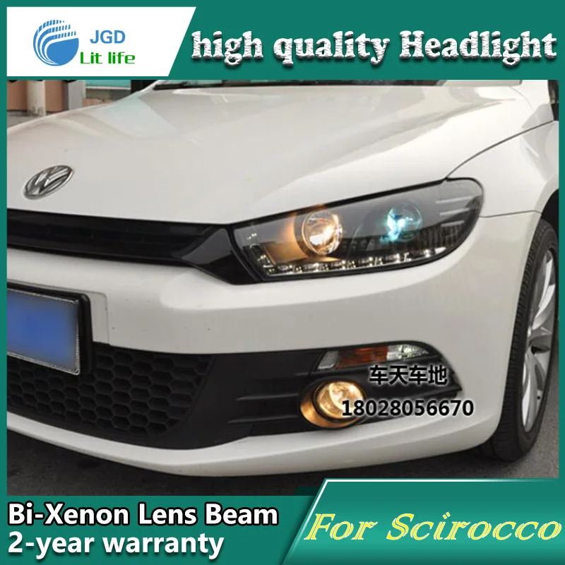 high quality Car Styling Head Lamp case for VW Scirocco LED Headlights