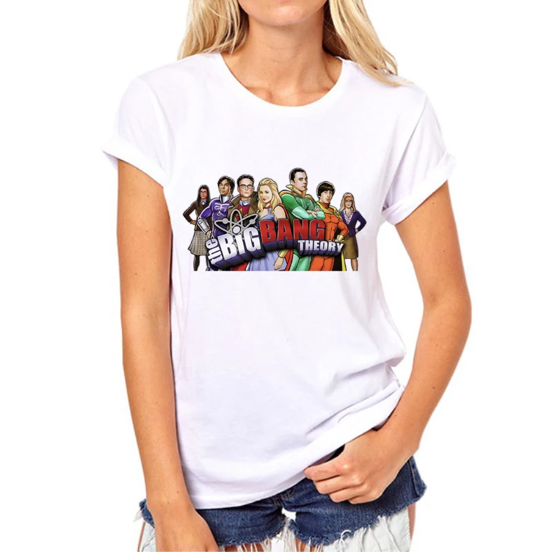 Новая модная футболка с надписью «Big Bang Theory» повседневные футболки женская футболка с короткими рукавами рубашка хипстер топы для девочек 87N-12 - Цвет: 7