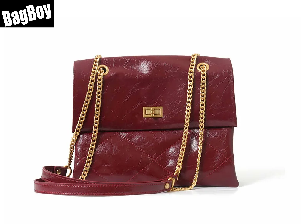 

BagBoy Genuine Leather Purse And Hand Bag,Luxury Handbags Women Bags Designer,Chain Shoulder Bag Leisure Crossbody Bag For Women