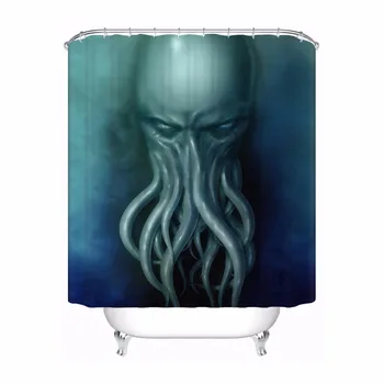 

Custom Waterproof Shower Curtain Octopus Printed Bathroom Decor Various Sizes #180320-02-222