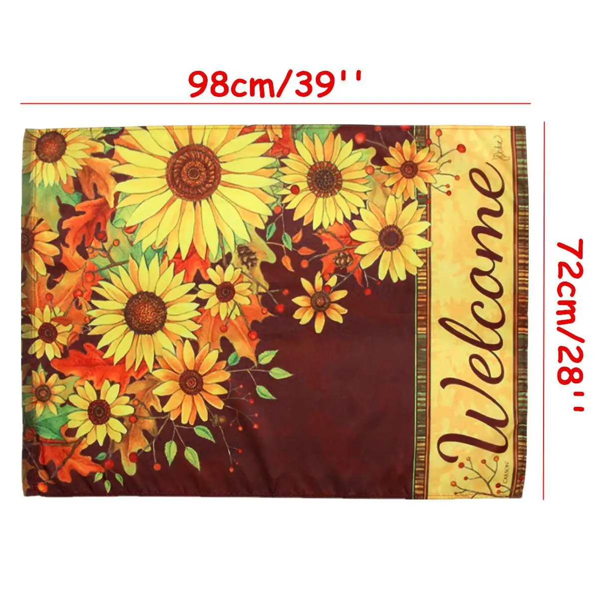 39 ''x 28'' Полиэстер подсолнухи Добро пожаловать Осень Сад Флаг Баннер домашний дом уличные украшения