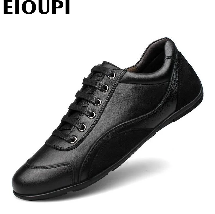 EIOUPI/наивысшего качества; дизайн; натуральная коровья кожа; Мужская модная повседневная обувь в деловом стиле; дышащая мужская обувь; lh1618 - Цвет: 2